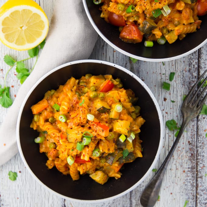 Creamy Vegan One Pot Pasta -Asian