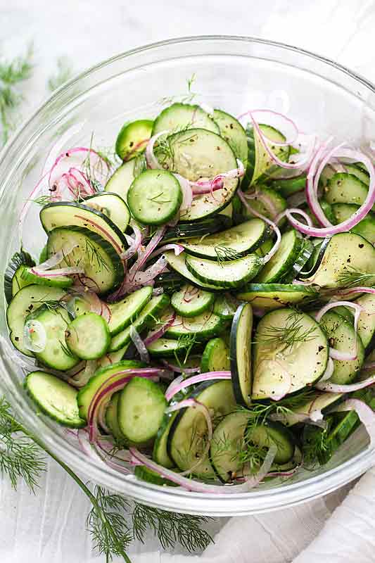 Cucumbers, Olive & Dill Salad